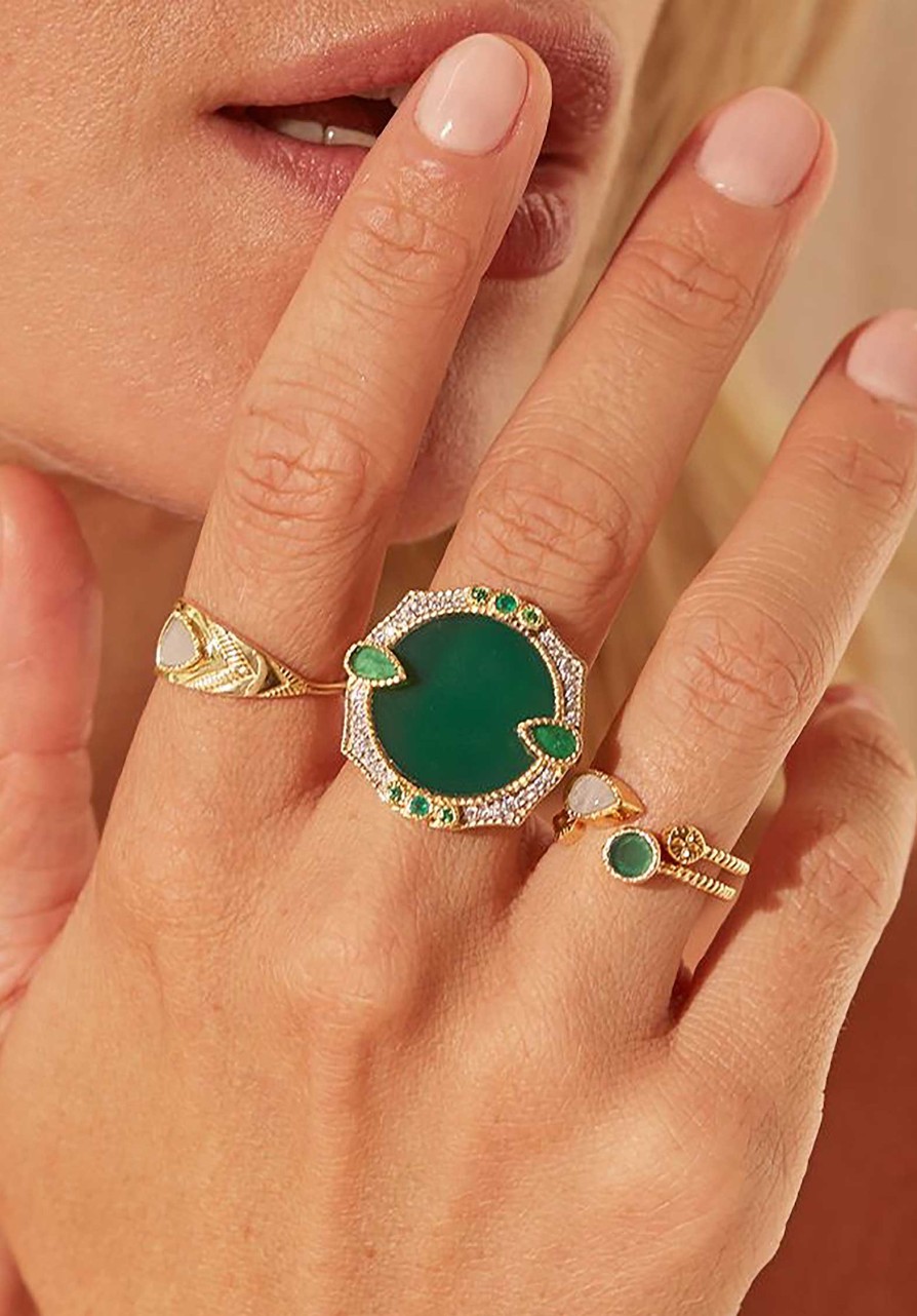 BE MAAD All Jewelry | Ring Janih Ring Green-Onyx