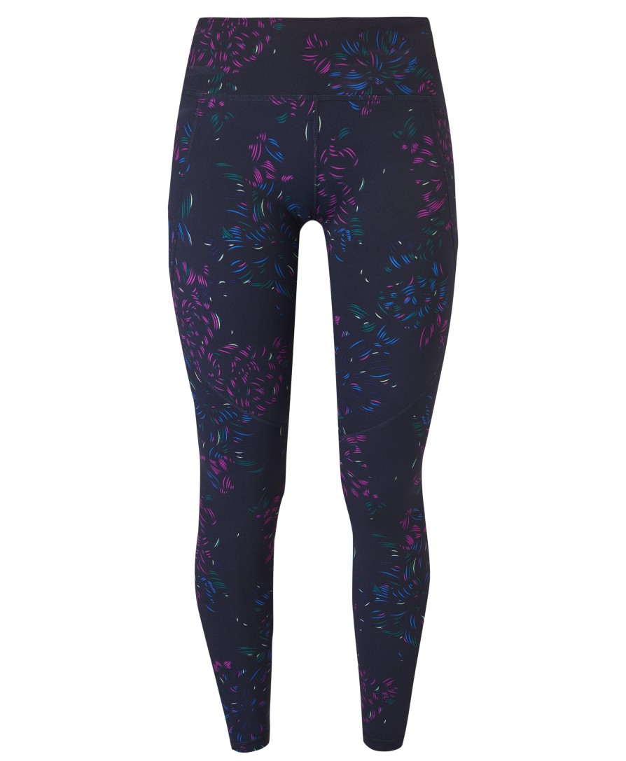 SWEATY BETTY Leggings | Power 7/8 Workout Leggings Sb5400A 78 Black-Floral-Stroke