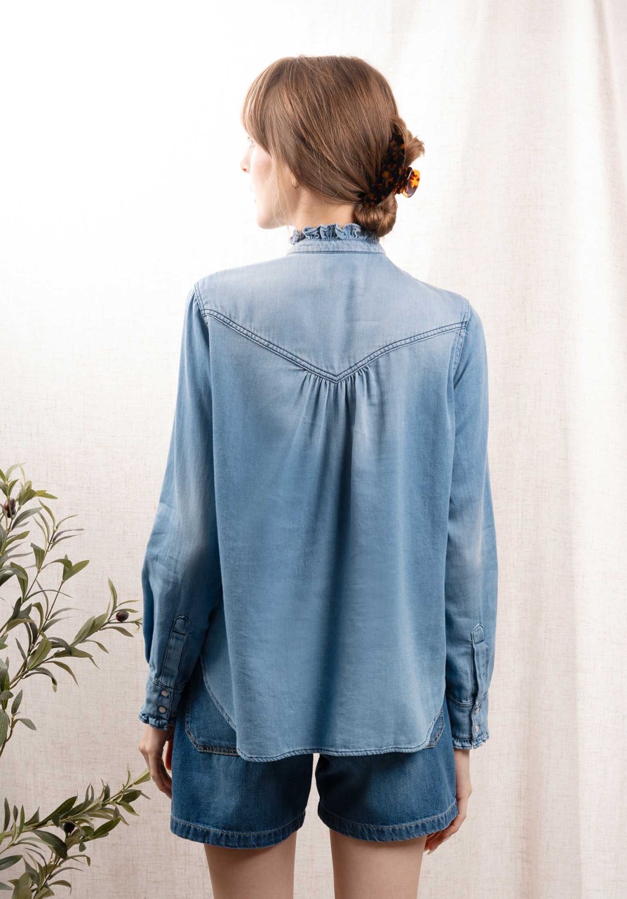 ACQUAVERDE Tops & Shirts | Blouse Gaby Den Blu Gabyde Light-Used