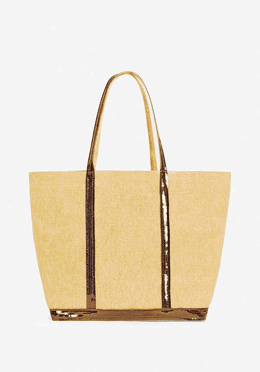 VANESSA BRUNO All Bags | Tote Bag Linen Cabas L Ve31-V40315 Beurre-Frais