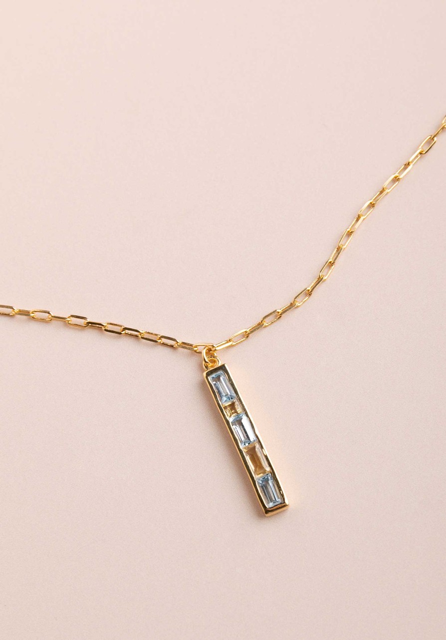 UNE A UNE All Jewelry | Necklace Paz Topaze Cibt4 Bleu