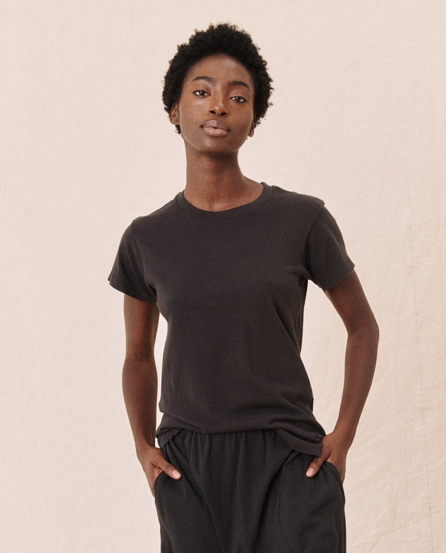 THE GREAT Tops & Shirts | Tshirt The Slim Almost-Black