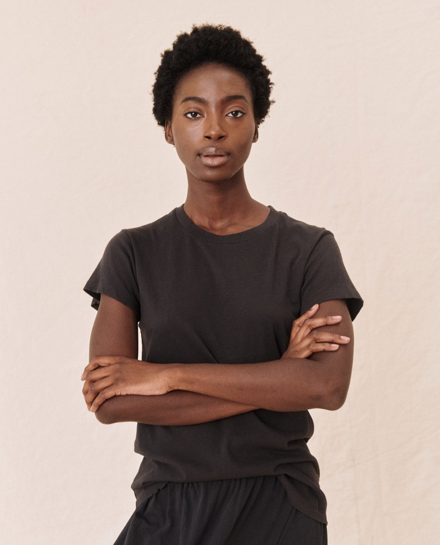 THE GREAT Tops & Shirts | Tshirt The Slim Almost-Black