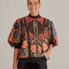 FARM RIO Tops & Shirts | K Blouse 315117 Stitched-Garden-Blac