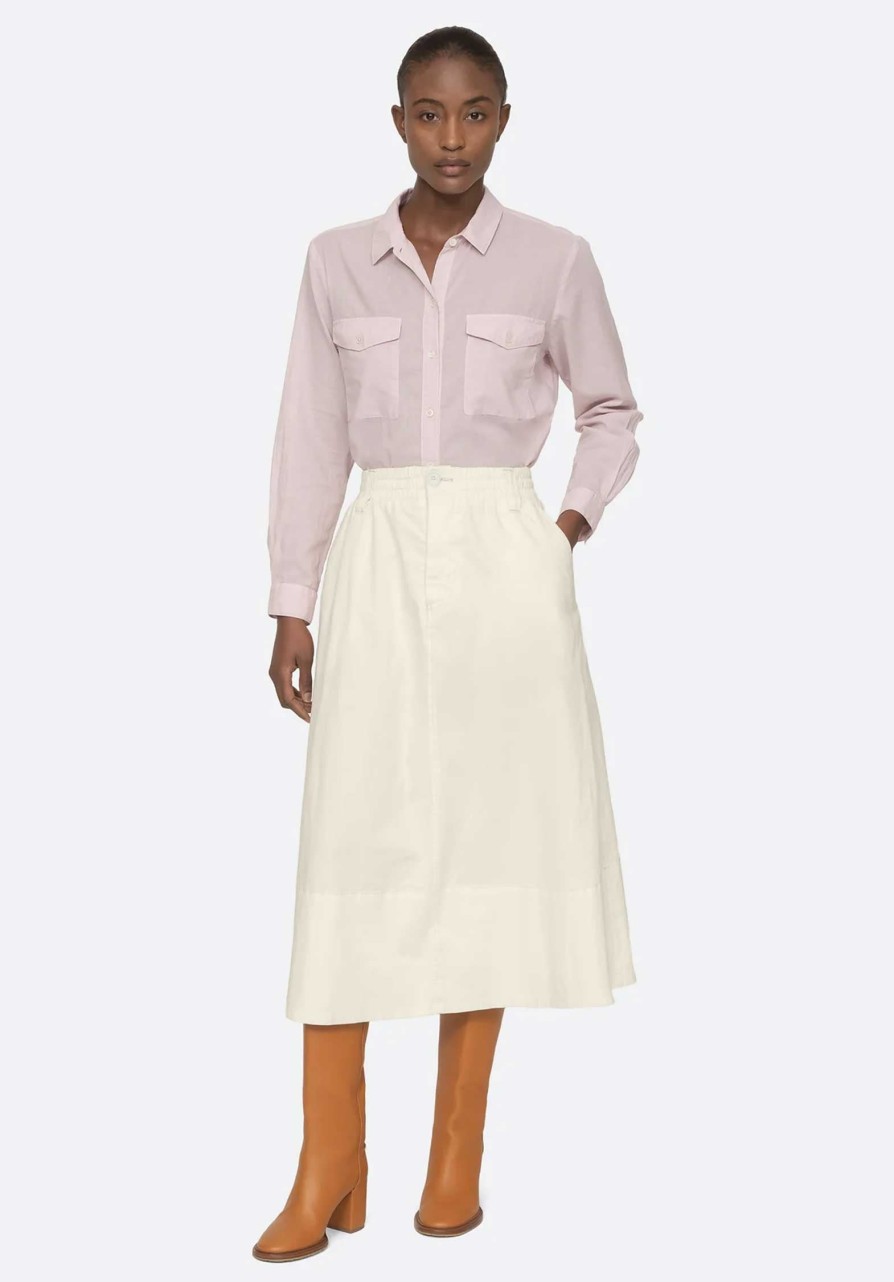 SEA NY Skirts | Skirt Karina Cotton Ski Ss24-042 Cream