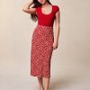 ROUJE Skirts | Skirt Carina Bucolique-Rouge