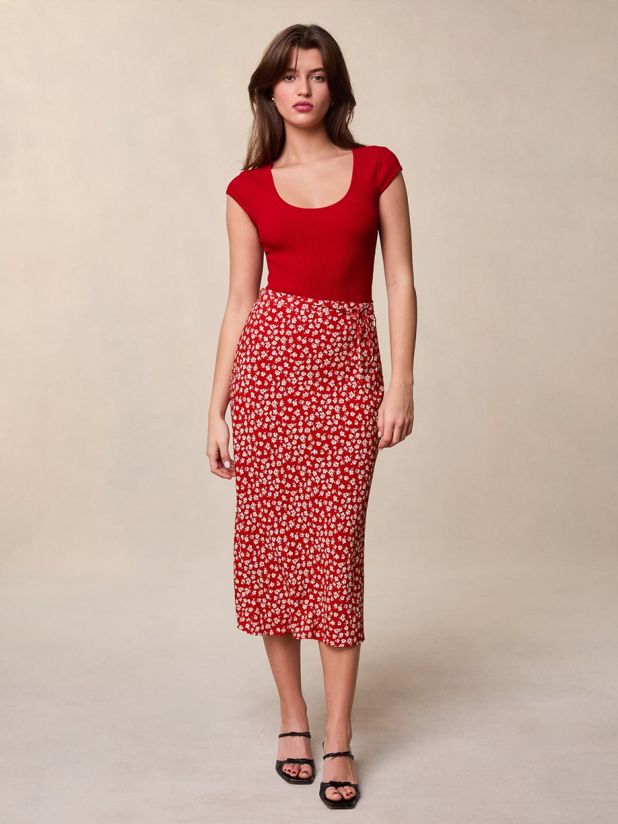 ROUJE Skirts | Skirt Carina Bucolique-Rouge