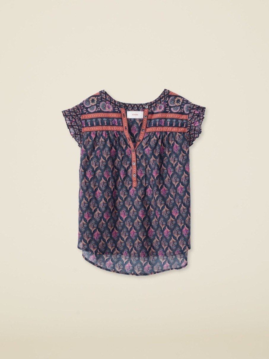 XIRENA Tops & Shirts | Blouse X385605 Bria Top Navy-Posey