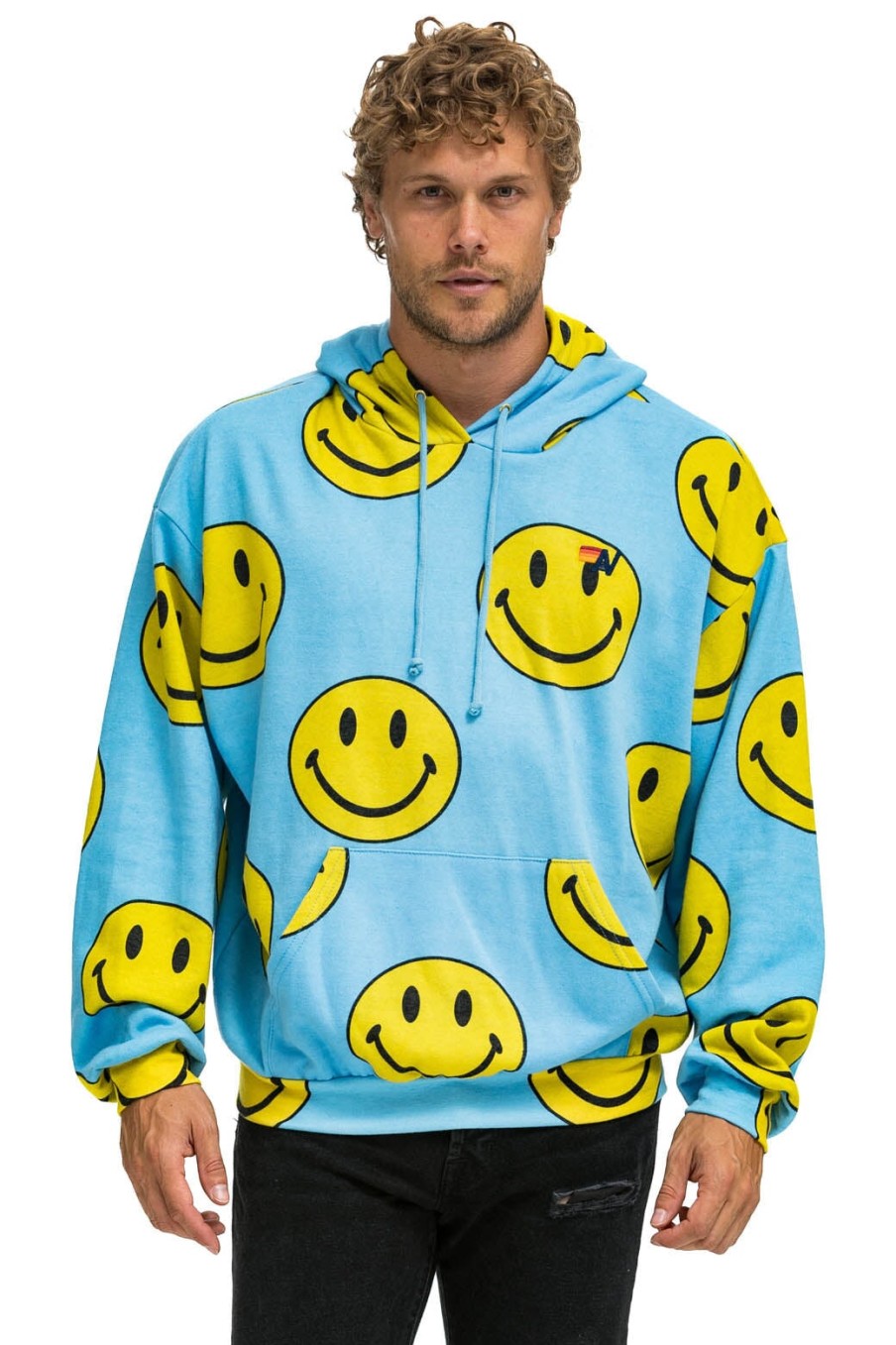 AVIATOR NATION Tops & Shirts | Hoodie Smiley Repeat Hdprxsmlrt Sky