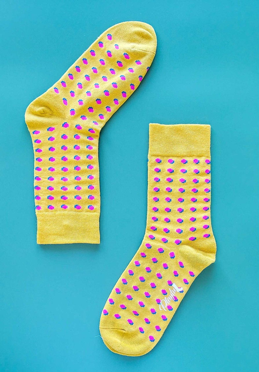 PLAYFUL SOCKS All Shoes & Socks | Socks 80S Polka 80Spolka Dots Yellow