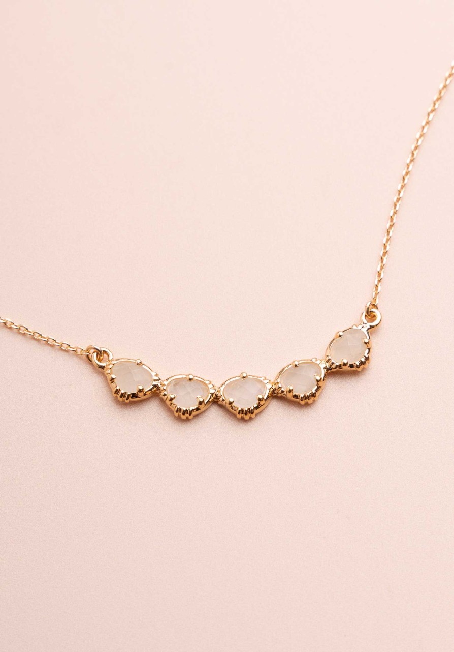 AU FIL DE LO All Jewelry | Necklace Rc587 Pierre-De-Lune-Blan