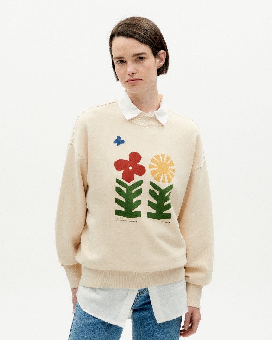 THINKING MU Sweaters & Cardigans | Sweatshirt Methamo Methamorphosis Ivory