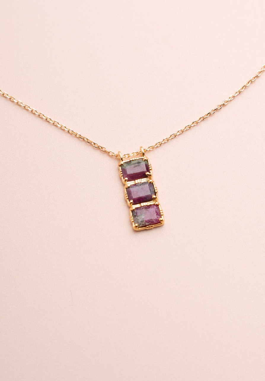 AU FIL DE LO All Jewelry | Necklace Rc731 Ruby-Zoisite