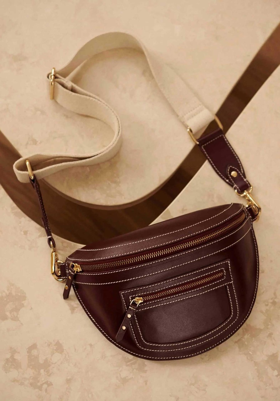 PETITE MENDIGOTE All Bags | Shoulder Bag Sana Cuir Bordeaux