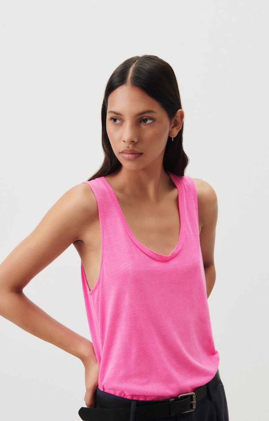 AMERICAN VINTAGE T-Shirts | Tank Jac47V Rose-Fluo