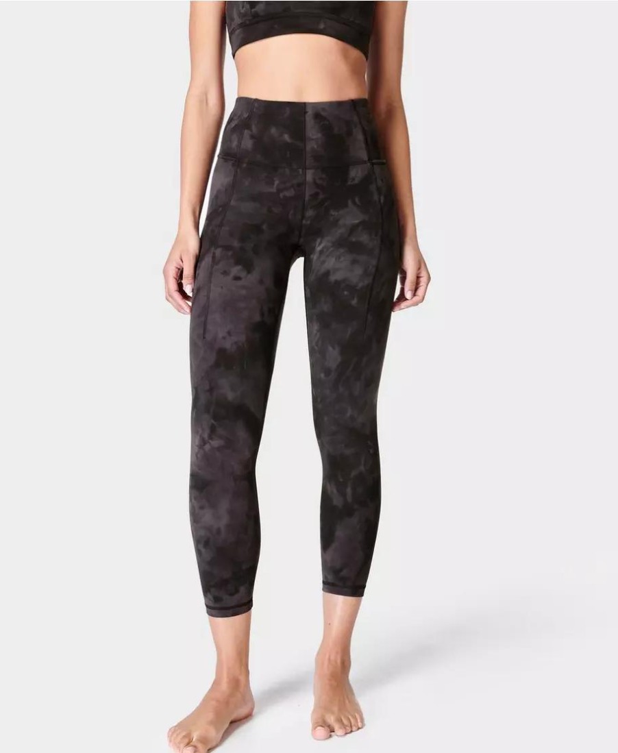 SWEATY BETTY Leggings | Super Soft Yoga Leggings Sb6916Aa Black-Spray-Dye-Prin