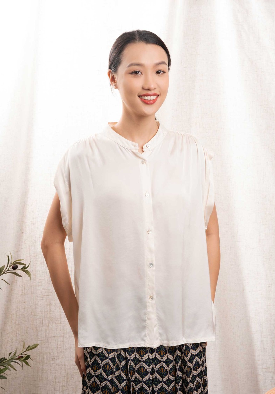 CLEMENCE Tops & Shirts | Blouse 13021 Beige