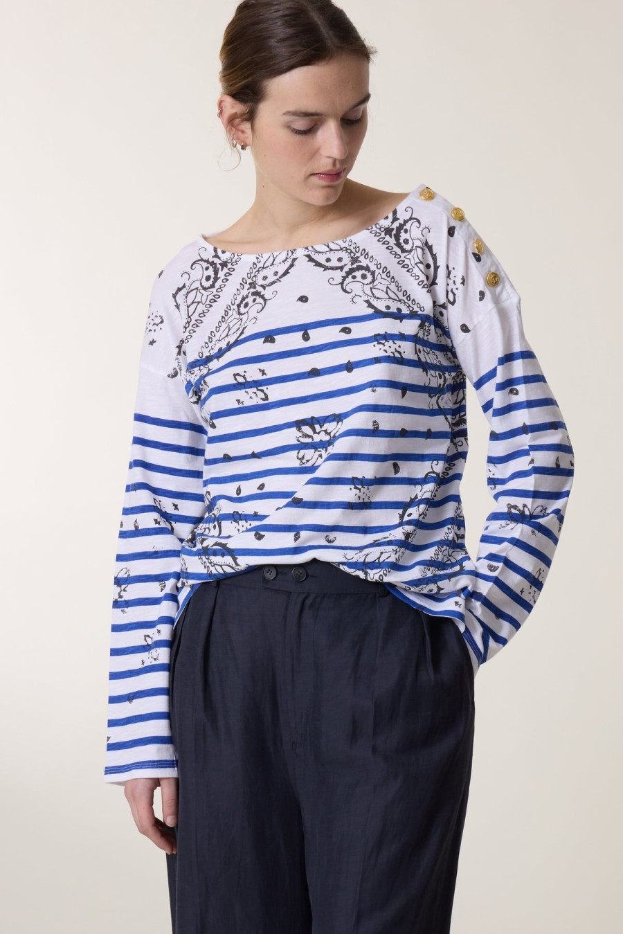 LEON & HARPER Tops & Shirts | Blouse Thilla Jc Thilla Jc03 Pais Blue