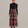 FARM RIO Skirts | Ainika Tapestry Orang Skirt 315110 Tapestry-Orange