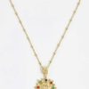 SORU All Jewelry | Necklace Sun Pendant Gold-Multi