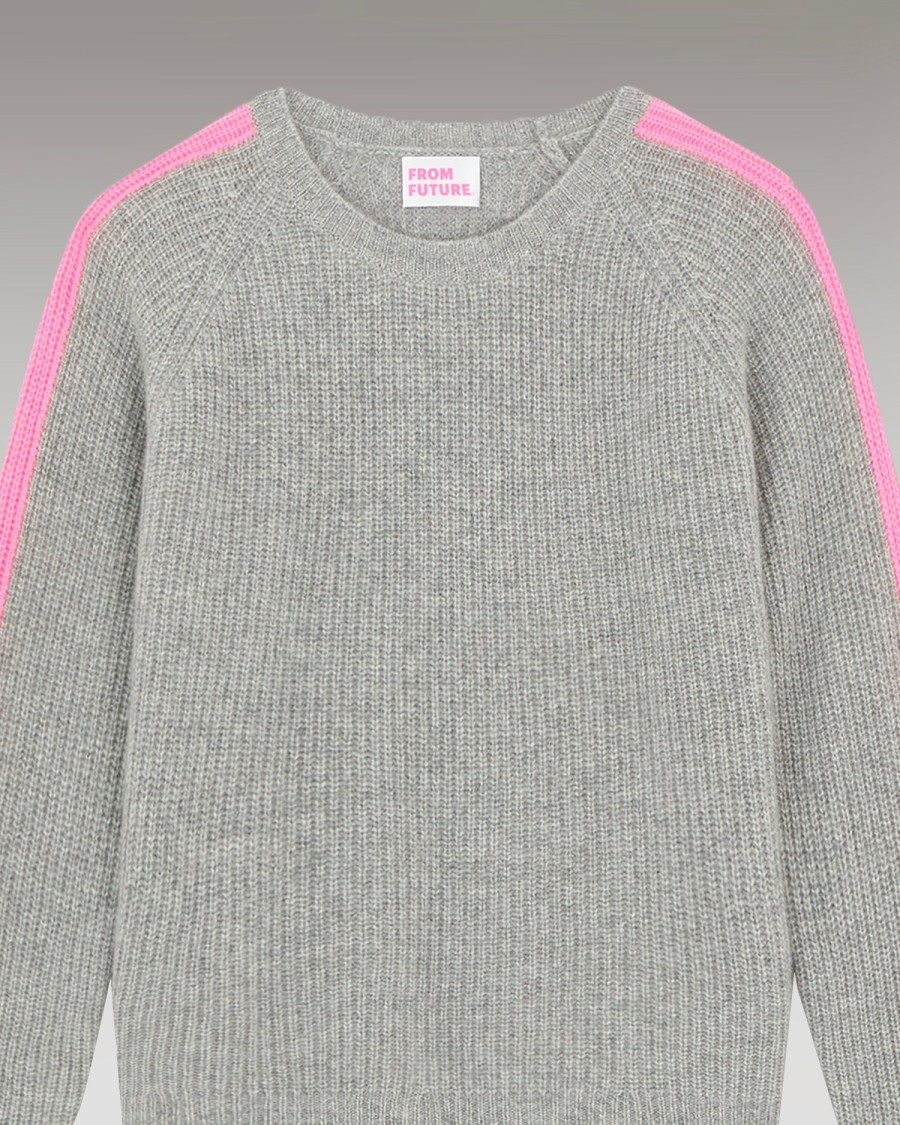 FROM FUTURE Sweaters & Cardigans | Sweatshirt Beaded 2301Wpr00263 1500-Gris-Chine-Fonc