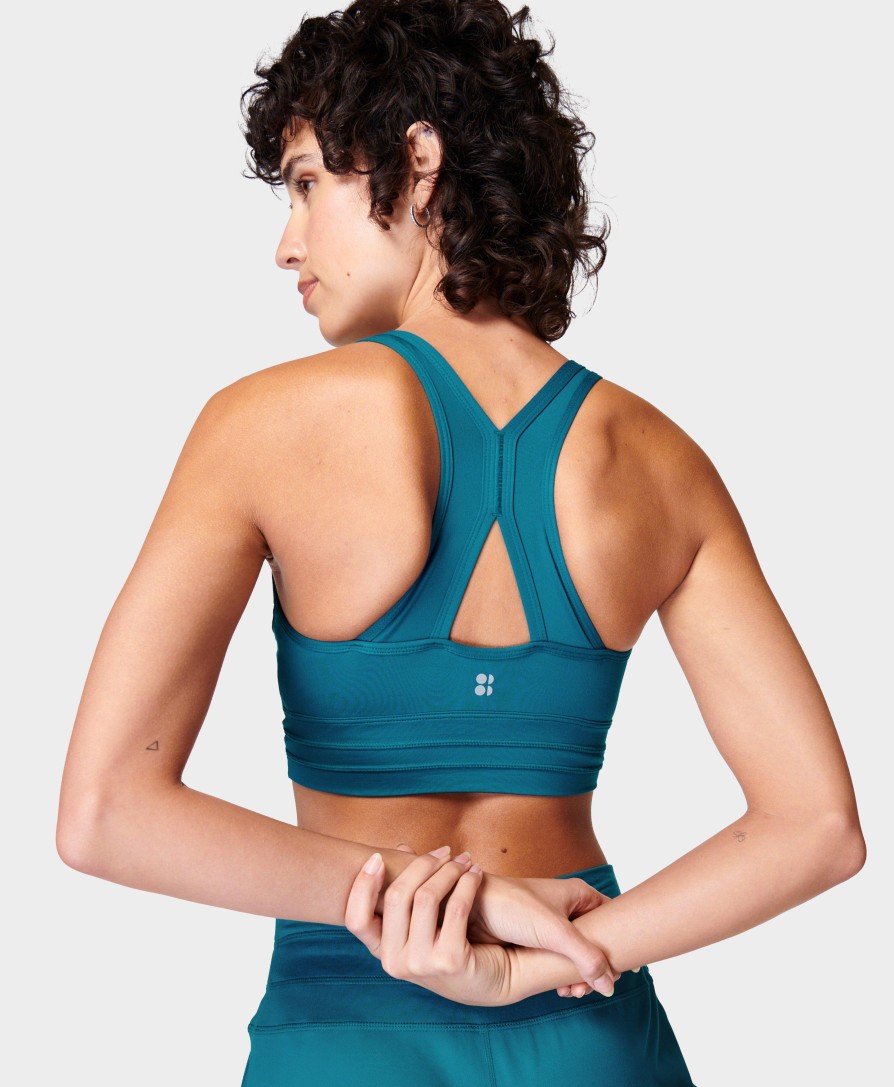 SWEATY BETTY Underwear | Gaia Yoga Bra Sb9612 Reef-Teal-Blue