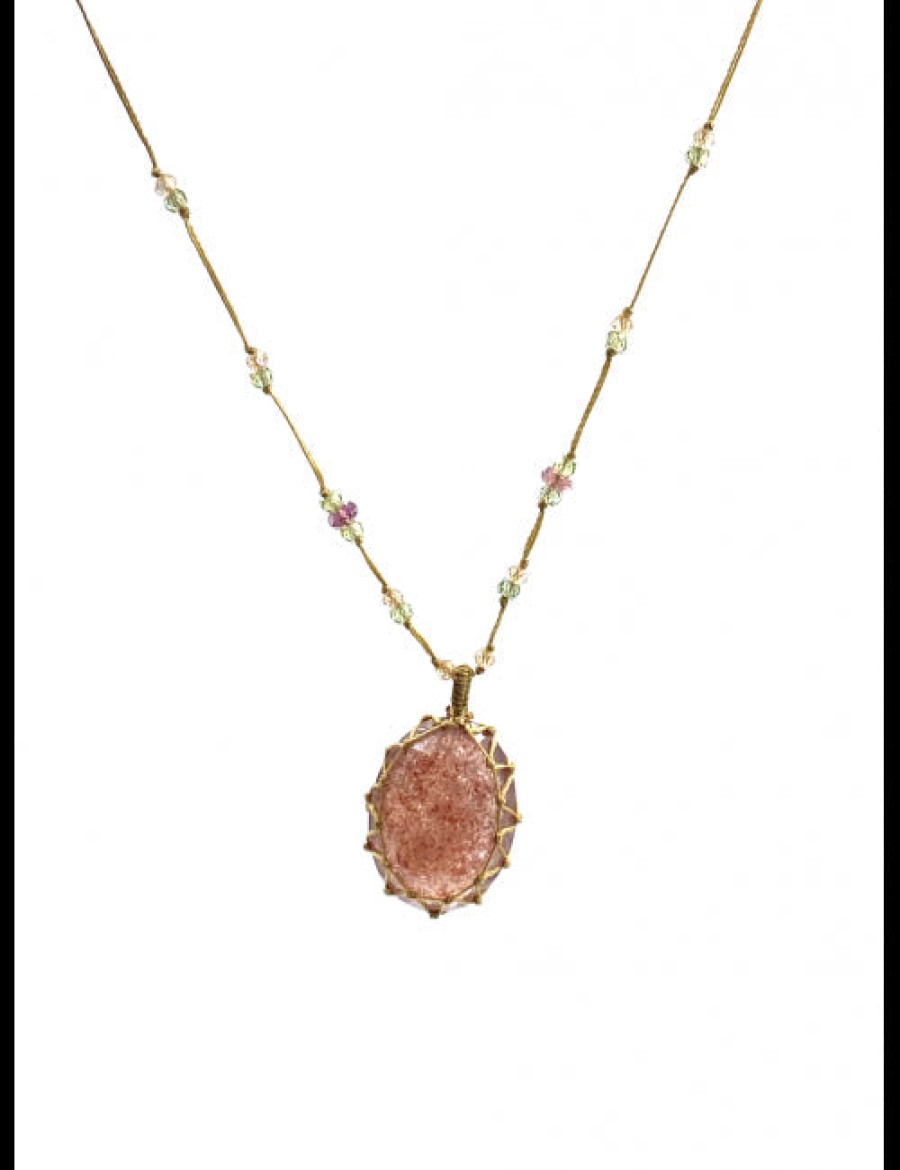 SHARING All Jewelry | Necklace Tibetan Long Pink-Quartz