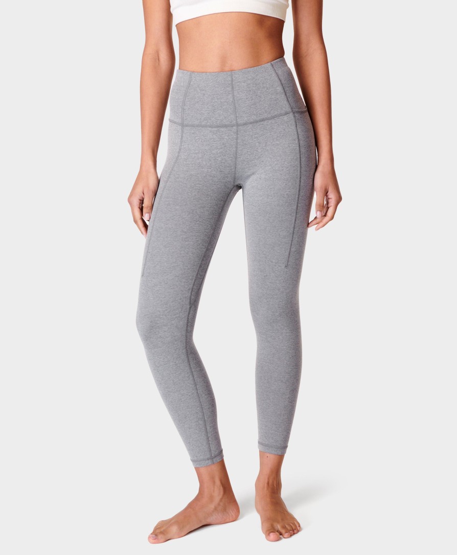 SWEATY BETTY Leggings | Super Soft 7/8 Yoga Leggings Sb9662B78 Medium-Grey-Marl