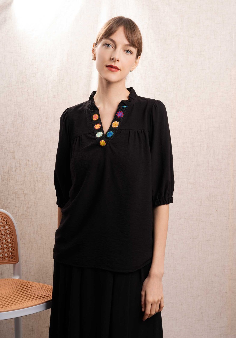 RUE MADAME Tops & Shirts | Blouse Ilona Black