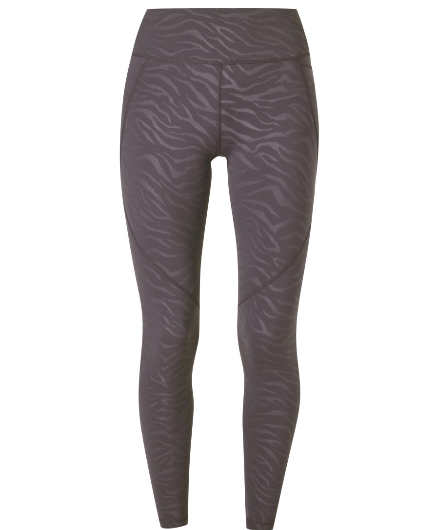 SWEATY BETTY Leggings | Power Emboss Workout Leggings Sb5400E Urban-Grey-Tiger-Emb