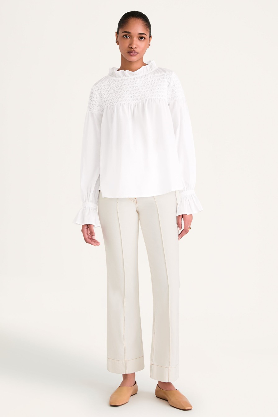 MERLETTE Tops & Shirts | Blouse 22E19 Majorelle White