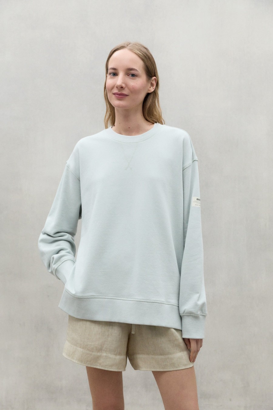 ECOALF Sweaters & Cardigans | Sweatshirt Mcwgastmoss0 Mossalf Sweat Baby-Blue