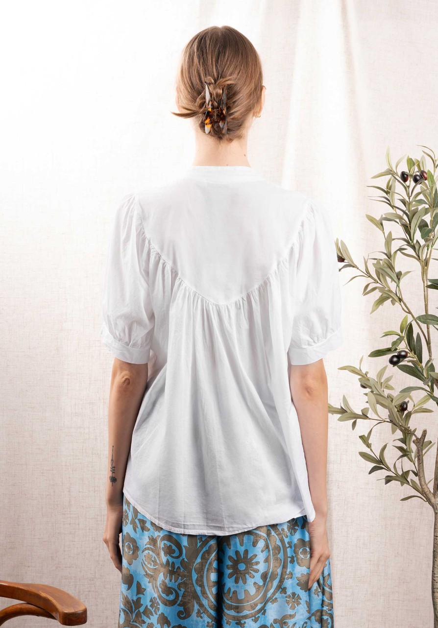 CLEMENCE Tops & Shirts | Blouse 80079 White