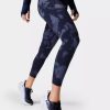 SWEATY BETTY Leggings | Power 7/8 Workout Leggings Sb5400A 78 Blue-Fade-Print