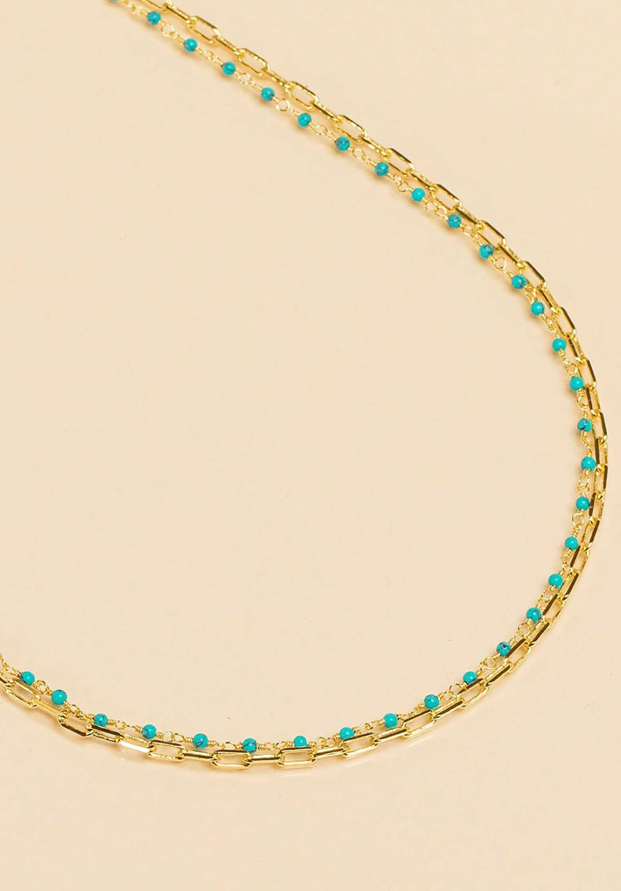 UNE A UNE All Jewelry | Necklace S21Cictl Lagon-Turquoise