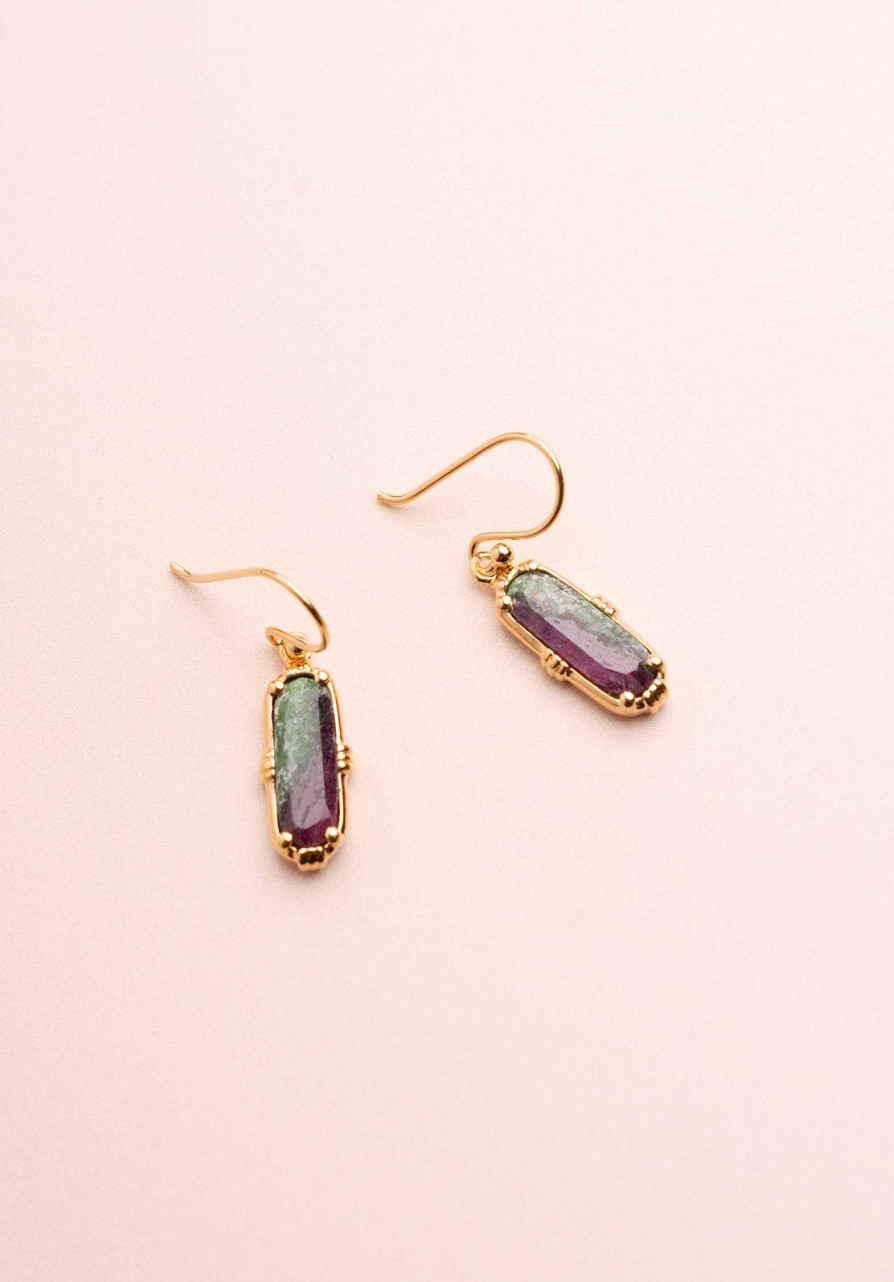 AU FIL DE LO All Jewelry | Earring Bo695 Ruby-Zoisite