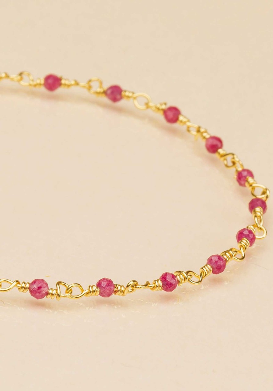 UNE A UNE All Jewelry | Bracelet Brifr Framboise