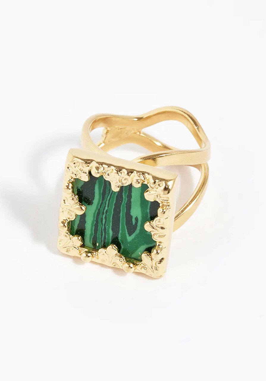 SORU All Jewelry | Ring Lynx Ring Gold-Green