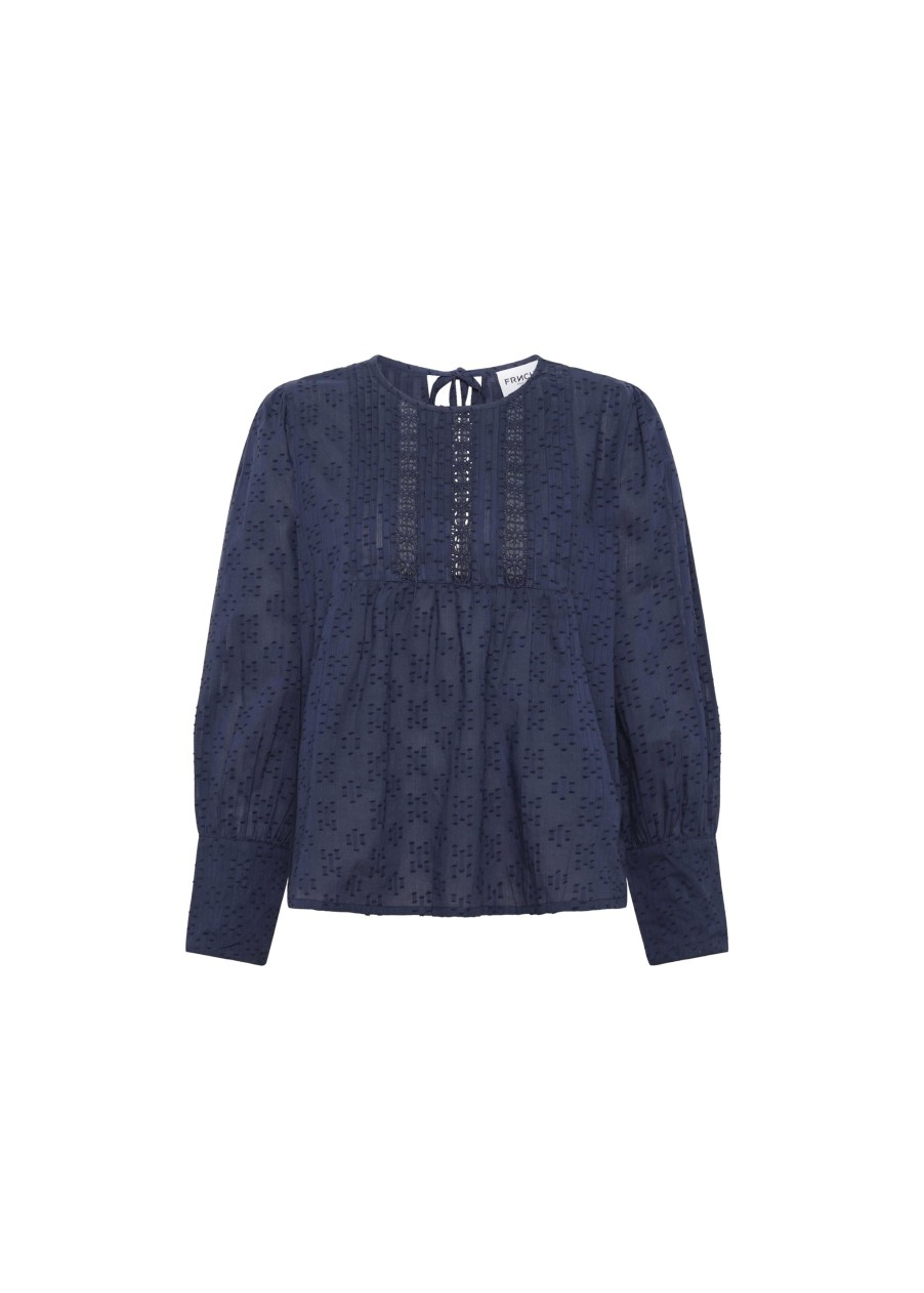 FRNCH Tops & Shirts | Blouse Ff24-01 Adeline Bleu-Marine