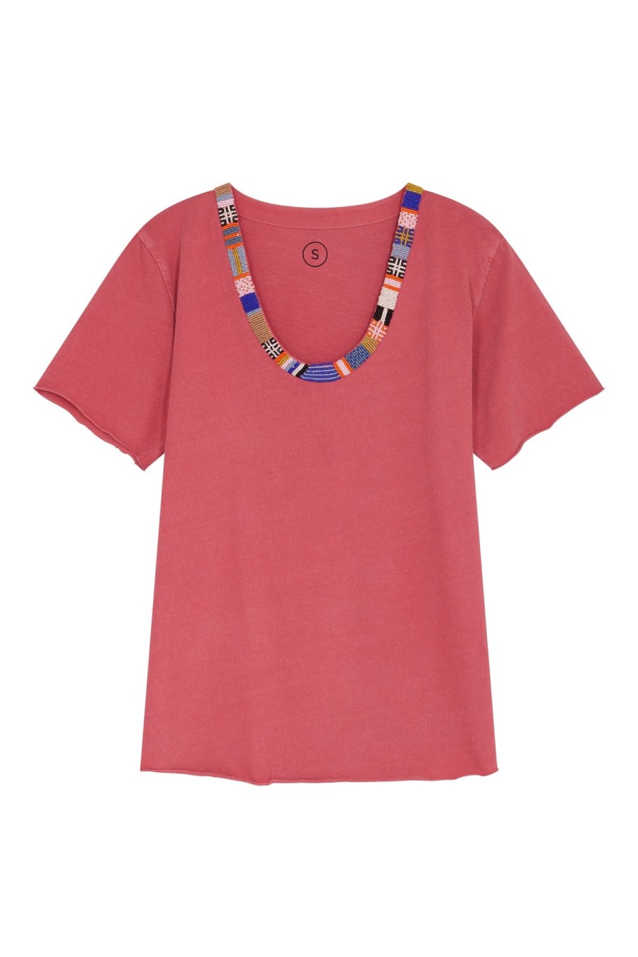 LEON & HARPER Tops & Shirts | Tshirt Tizia Jc0 Tizia Jc05 Beads Coral