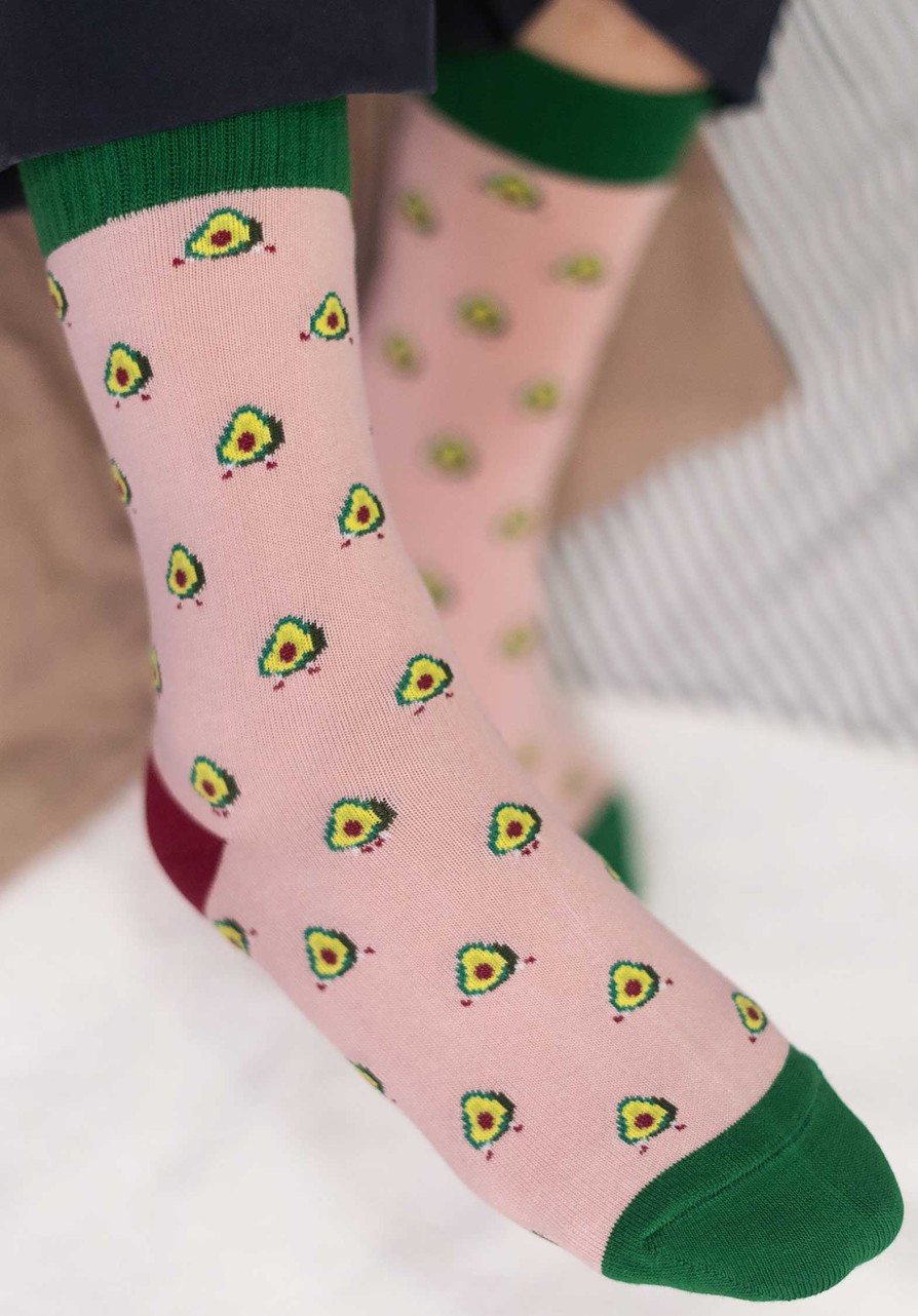 PLAYFUL SOCKS All Shoes & Socks | Socks Avocado So Avocado Sock Pink