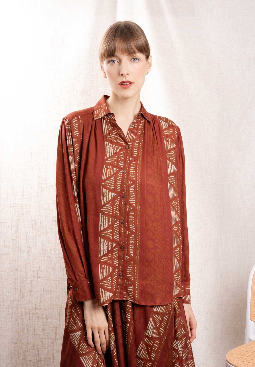 DIEGA Tops & Shirts | Blouse Colia 8718 2-Camel