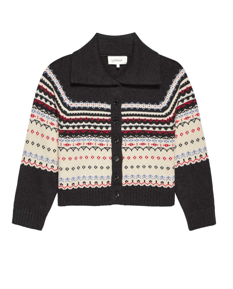 THE GREAT Sweaters & Cardigans | Cardigan S413683 Scholar Shadow-Fair-Isle