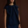 SOEUR Tops & Shirts | Blouse Annie 1407 Bleu-De-Chine