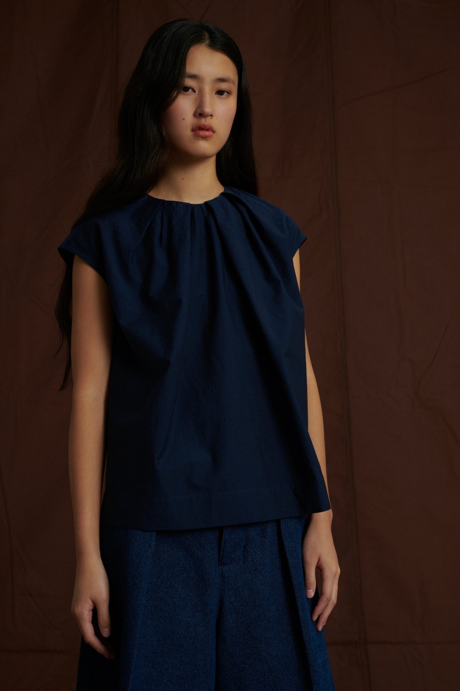 SOEUR Tops & Shirts | Blouse Annie 1407 Bleu-De-Chine