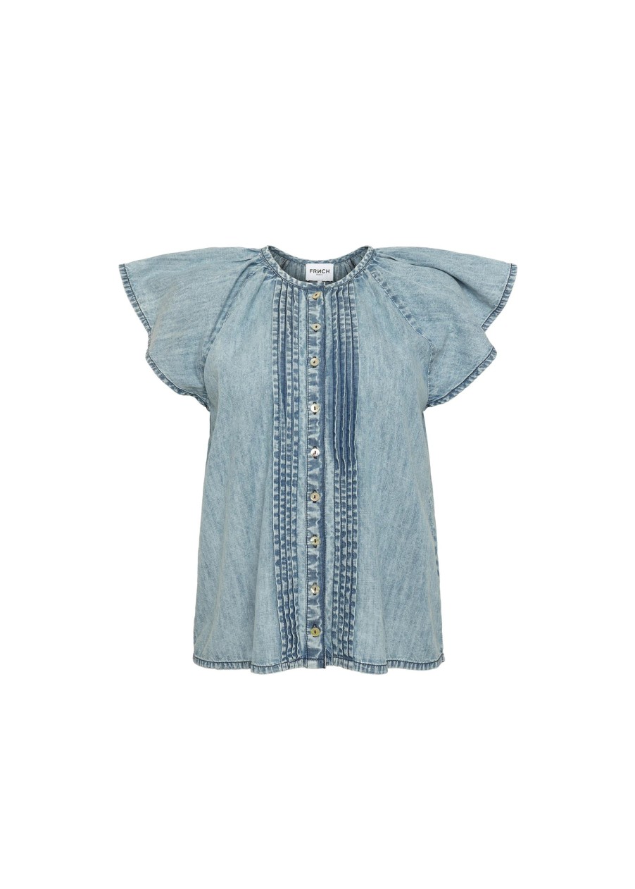 FRNCH Tops & Shirts | Blouse Ff24-23 Leni Bleu-Jean