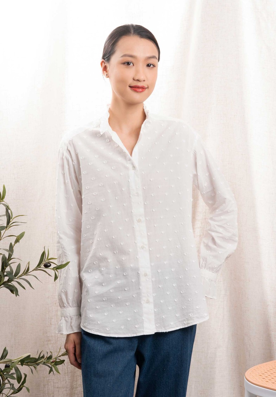 HARTFORD Tops & Shirts | Blouse Comedy Bacg606 21-Nacre