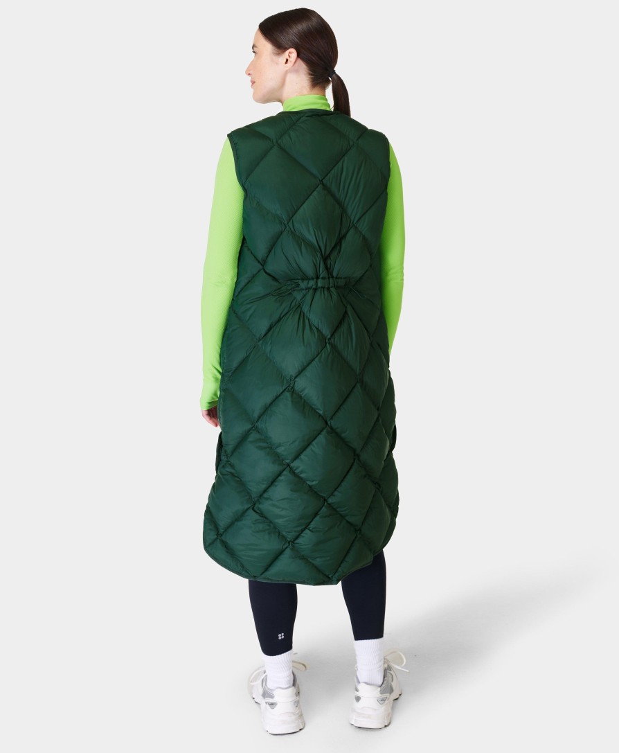 SWEATY BETTY Coats | Downtown Quilted Vest Sb9378 Trek-Green