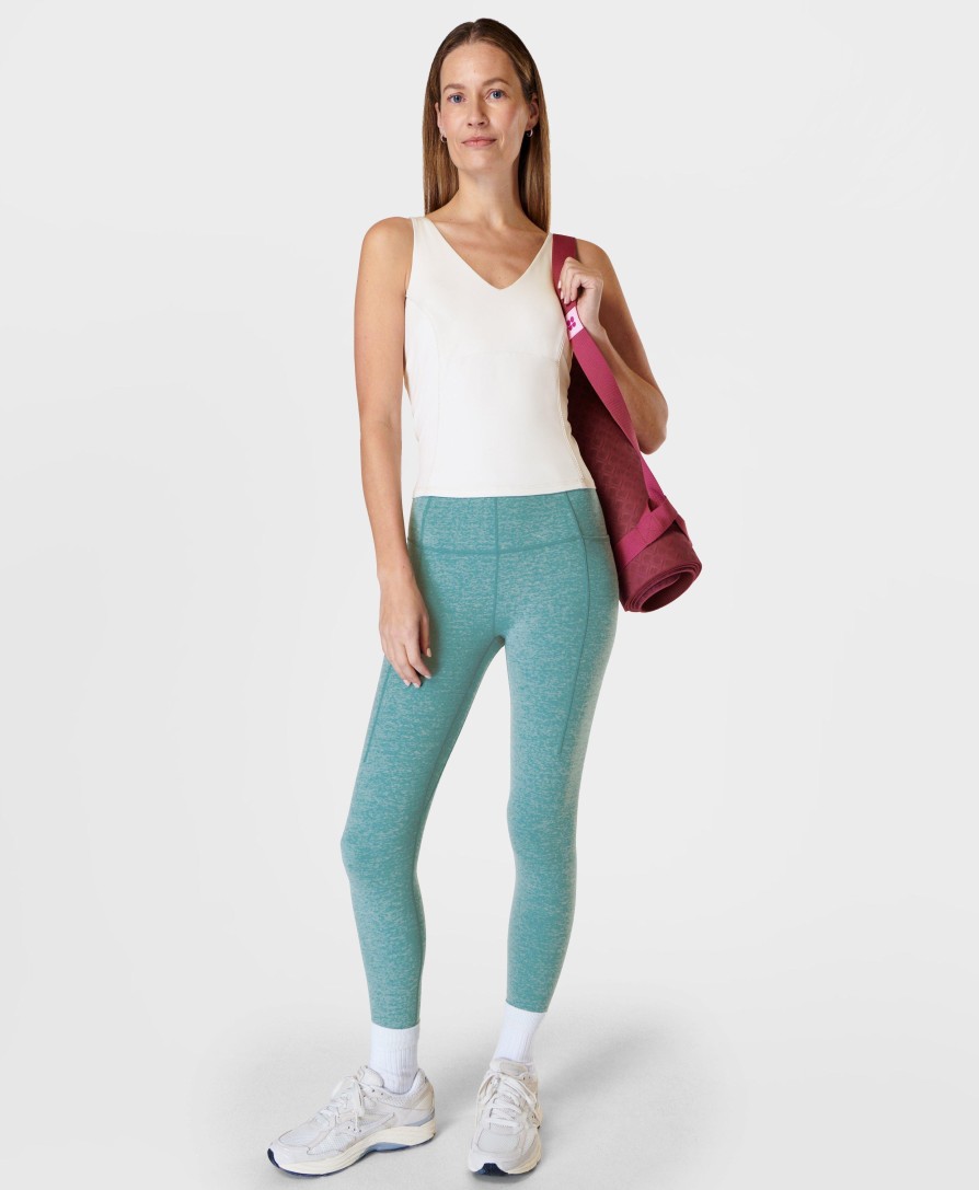 SWEATY BETTY Leggings | Super Soft 7/8 Yoga Leggings Sb9662B78 Reef-Teal-Blue-Marl