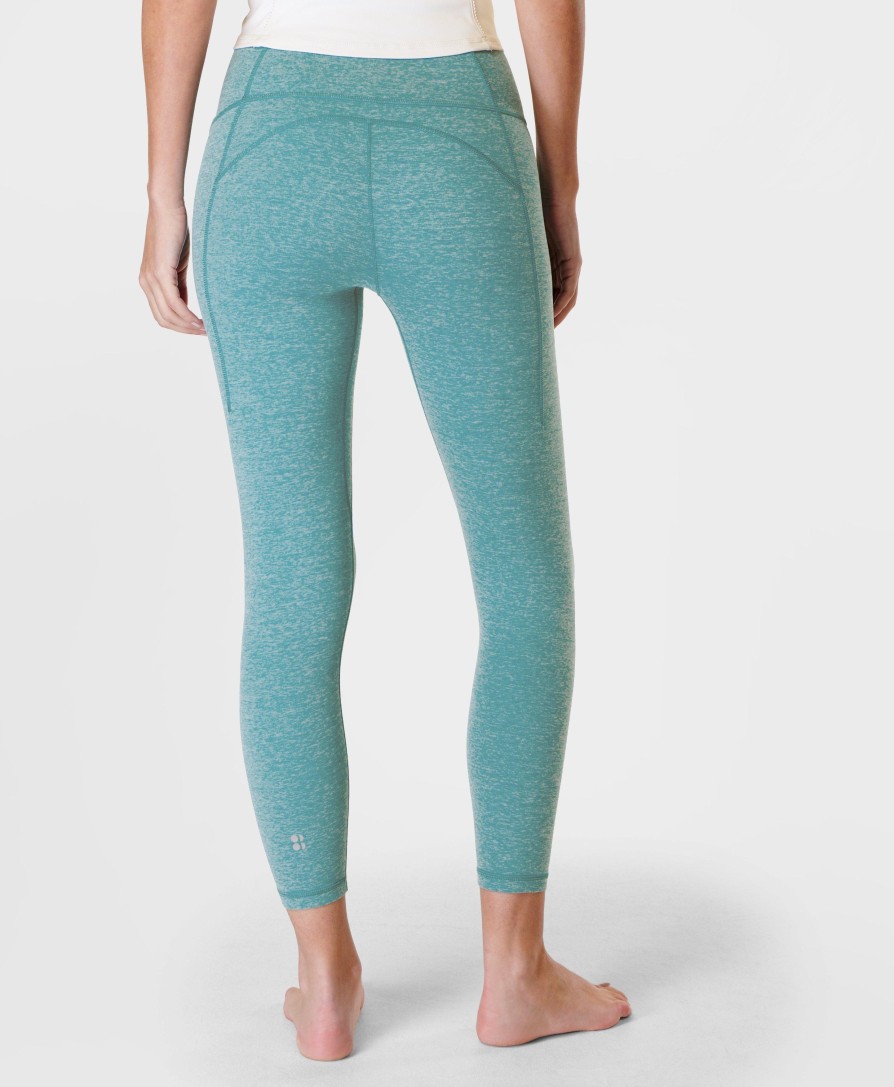 SWEATY BETTY Leggings | Super Soft 7/8 Yoga Leggings Sb9662B78 Reef-Teal-Blue-Marl